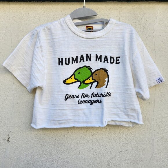 HUMAN MADE "Gears for Futuristic Teenagers" Duck Crop Tee - Picture 2 of 7